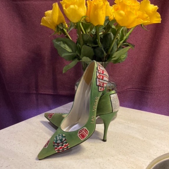 Dazzling Stuart Weitzman Fancy Pumps, Size 6.5 - Picture 1 of 10